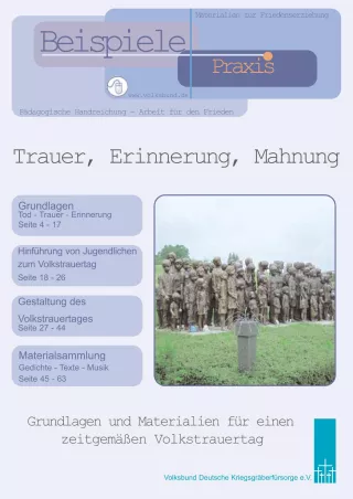 Handreichung: Trauer, Erinnerung, Mahnung (pädagogische Handreichung)