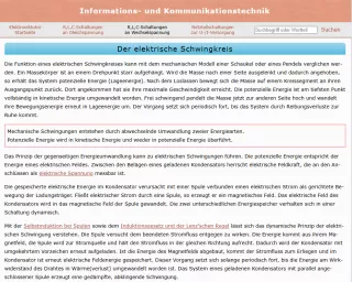 Webseite: Der elektrische Schwingkreis