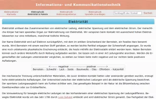 Webseite: Elektrizität