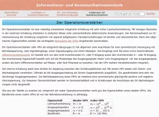 Webseite: Der Operationsverstärker
