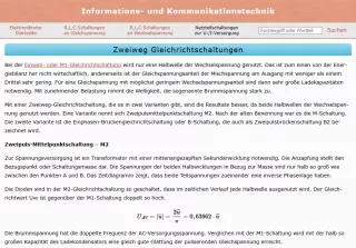 Webseite: Zweiweg-Gleichrichtschaltungen