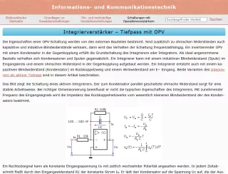 Webseite: Integrierverstärker - Tiefpass mit OPV
