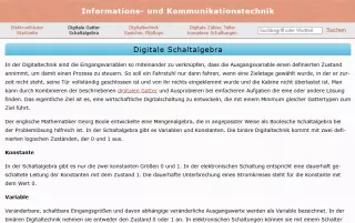 Webseite: Digitale Schaltalgebra