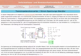 Webseite: Transimpedanzkonverter / Strom-Spannungs-Wandler