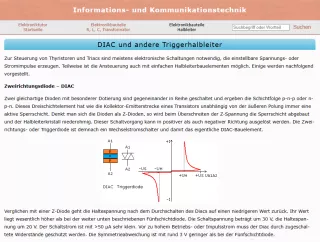 Webseite: DIAC und andere Triggerhalbleiter