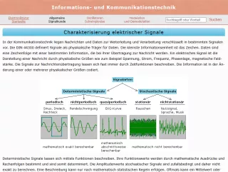 Webseite: Charakterisierung elektrischer Signale