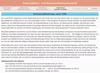 Webseite: Schutzmaßnahmen nach VDE
