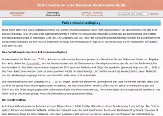 Webseite: Feldemissionsdisplay