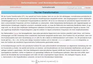 Webseite: Fourier-Transformation