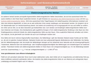 Webseite: Elektromagnetische Wellen