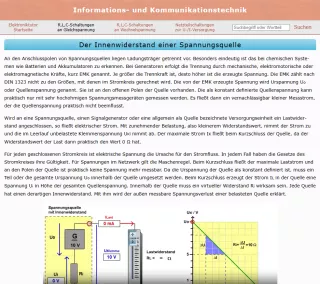 Webseite: Der Innenwiderstand einer Spannungsquelle