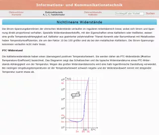 Webseite: Nichtlineare Widerstände