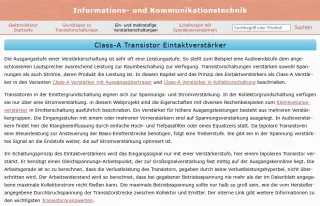 Webseite: Class-A-Transistor-Eintaktverstärker