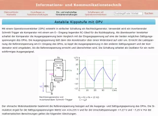 Webseite: Astabile Kippstufe mit OPV