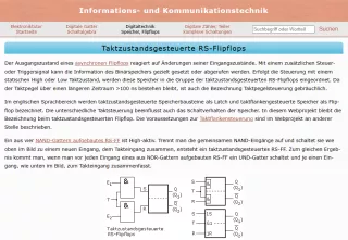 Webseite: Taktzustandsgesteuerte RS-Flipflops