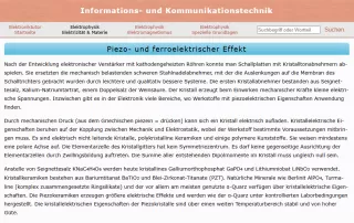Webseite: Piezo- und ferroelektrischer Effekt