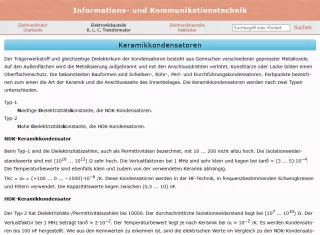Webseite: Keramikkondensatoren