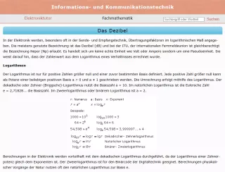 Webseite: Das Dezibel