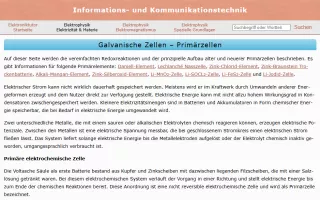 Webseite: Galvanische Zellen - Primärzellen