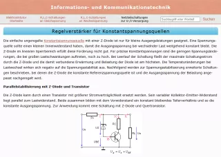 Webseite: Regelverstärker für Konstantspannungsquellen