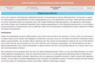 Webseite: Elektronenröhren