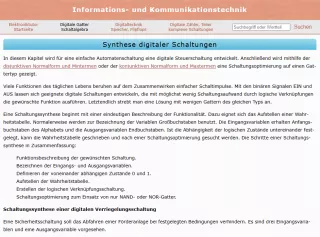 Webseite: Synthese digitaler Schaltungen