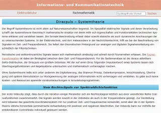 Webseite: Diracpuls - Systemtheorie