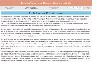 Webseite: Niederfrequenz-(NF)-Übertrager