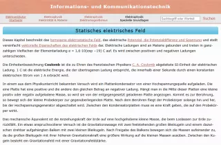 Webseite: Statisches elektrisches Feld