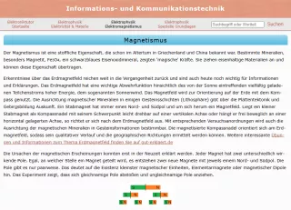 Webseite: Magnetismus
