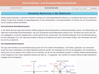 Webseite: Komplexe Rechnung in der Elektronik