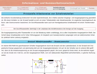 Webseite: Prinzipielle Arbeitsweise von Schaltnetzteilen