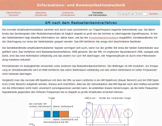 Webseite: Amplitudenmodulation nach dem Restseitenbandverfahren