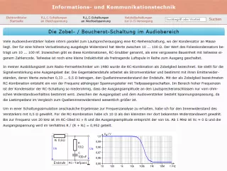 Webseite: Die Zobel- / Boucherot-Schaltung im Audiobereich