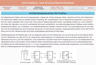 Webseite: Einflankengesteuerte RS-Flipflops