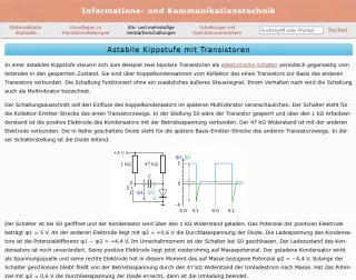 Webseite: Astabile Kippstufe mit Transistoren