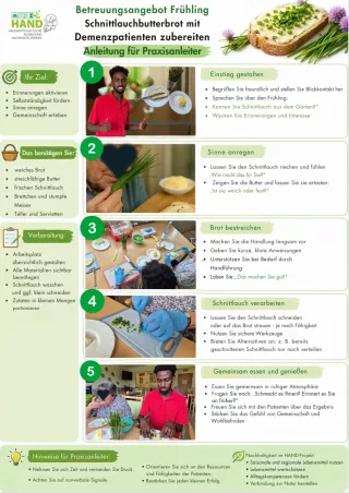 Rezept: Schnittlauchbrot mit Demenzpatienten zubereiten