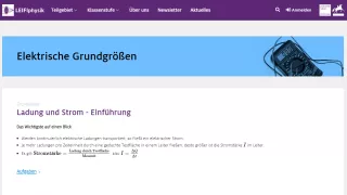 Unterrichtsbaustein: Ladung und Strom - Einführung