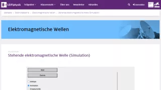 Simulation: Stehende elektromagnetische Welle (Simulation)