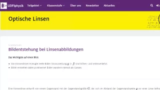Unterrichtsbaustein: Bildentstehung bei Linsenabbildungen