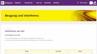 Unterrichtsbaustein: Interferenz am Keil