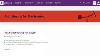 Unterrichtsbaustein: Volumenänderung von Gasen