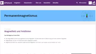 Unterrichtsbaustein: Magnetfeld und Feldlinien