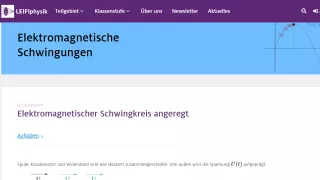 Unterrichtsbaustein: Elektromagnetischer Schwingkreis angeregt