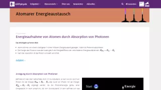 Unterrichtsbaustein: Energieaufnahme von Atomen durch Absorption von Photonen