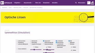 Simulation: Sammellinse (Simulation)