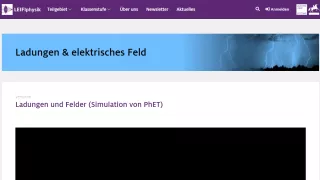 Simulation: Ladungen und Felder (Simulation von PhET)