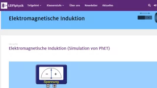 Simulation: Elektromagnetische Induktion (Simulation von PhET)