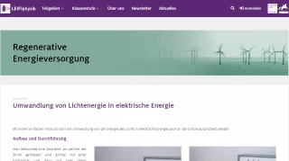 Unterrichtsbaustein: Umwandlung von Lichtenergie in elektrische Energie