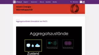 Simulation: Aggregatzustände - Simulation von PhET